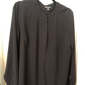 Hilary Radley Black Long sleeve blouse Size XL